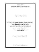 Các yếu tố ảnh hưởng đến quyết định mua voucher dịch vụ trực tuyến của nhân viên văn phòng tại TP HCM  luận văn thạc sĩ 