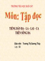 bài giảng tập đọc 5 tuần  7 tiếng đàn balalaica trên sông đà