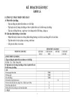 kế hoạch giáo dục khối lá 