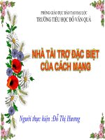 bài giảng tập đọc 5 tuần 20 nhà tài trợ của cách mạng