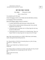 Đề thi oracle  Đại học Ngoại ngữ tin học TPHCM