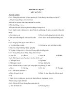 CHUYÊN ĐỀ KIỂM TRA NGỮ VĂN LỚP 7 CÓ LỜI GIẢI