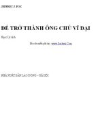 b í quyết để trở thành ông chủ v   jeffrey j  fox