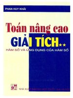 Toán nâng cao giải tích tập 2 hàm số và ứng dụng của hàm số  NXB đại học quốc gia 2001 