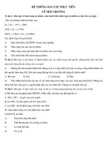 bài tập tích hợp vấn đề môi trường vào môn hóa học