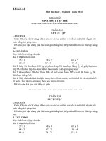 giáo án Lớp 3 tuần 2 năm học 2015 2016 theo mô hình trường học mới vnen Tuần 11   VNEN