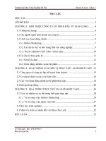 Báo cáo thực tập du lịch Công ty Cổ phần Đầu tư Giao Long về nhà hàng AlphabetCafe