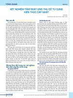 XÉT NGHIỆM TẦM SOÁT UNG THƯ CỔ TỬ CUNG, KIẾN THỨC CẬP NHẬT