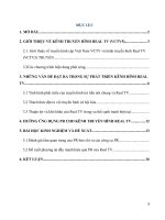 Tiểu luận giải pháp ứng dụng PR hiệu quả hơn cho kênh truyền hình real TV