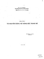 Tài nguyên động vật rừng bắc trung bộ