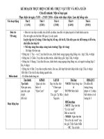 KẾ HOẠCH THỰC HIỆN CHỦ đề THUC VAT 