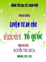 bài giảng luyện từ và câu lớp 5  mở rộng vốn từ tổ quốc