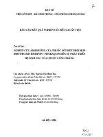 Nghiên cứu ảnh hưởng của thuốc sốt rét phối hợp dihydroartemisinin piperaquin đến sự phát triển hệ sinh dục của chuột cống trắng