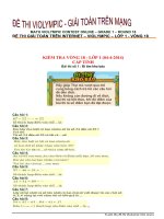đề thi violympic lớp 1 cấp tỉnh