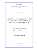 Ảnh hưởng năng lực học tập của tổ chức đến sự hài lòng đối với công việc của nhân viên tại tập đoàn novaland  luận văn thạc sĩ 