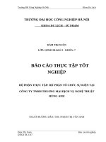 Thực trạng và một số giải pháp hoàn thiện dịch vụ tổ chức sự kiện của công ty TNHH thương mại và dịch vụ nghệ thuật Hùng Anh
