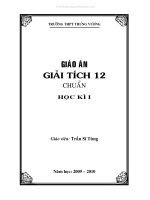 Giáo án giải tích 12 chuẩn học kì 1 