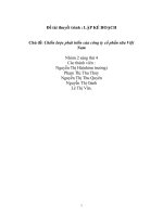 Lập kế hoạch chiến lược phát triển của công ty cổ phần sữa việt nam 