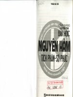 Cẩm nang luyện thi đại học nguyên hàm  tích phân số phức NXB đại học quốc gia 2012 