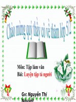 bài giảng tập làm văn lớp 5 Luyện tập tả người ( tiết 30)