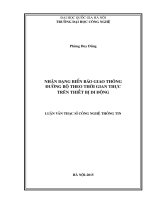 Nhận dạng biển báo giao thông đường bộ theo thời gian thực trên thiết bị di động