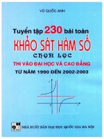 Tuyển tập 230 bài toán khảo sát hàm số chọn lọc  NXB đại học quốc gia 2002 