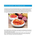 Kim Chi Hàn Quốc  Đặc Trưng xứ Hàn