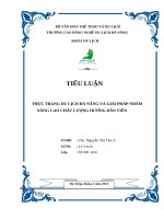 THỰC TRẠNG DU LỊCH ĐÀ NẴNG VÀ GIẢI PHÁP NÂNG CAO CHẤT LƯỢNG ĐỘI NGŨ HƯỚNG DẪN VIÊN DU LỊCH