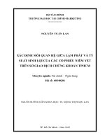 Xác định mối quan hệ giữa lạm phát và tỷ suất sinh lợi trên thị trường chứng khoán việt nam 