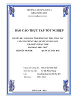 Đánh giá tình hình thực hiện công tác cấp giấy chứng nhận quyền sử dụng đất tại huyện thuận châu giai đoạn 2008   2012 