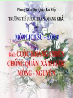 bài giảng lịch sử lớp 4 Cuộc kháng chiến chống quân xâm lược mông nguyên