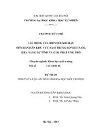 TÁC ĐỘNG của BIẾN đổi KHÍ hậu đến hạn hán KHU vực NAM TRUNG bộ VIỆT NAM, KHẢ NĂNG dự TÍNH và GIẢI PHÁP ỨNG PHÓ 