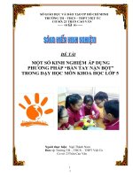 Một số kinh nghiệm áp dụng phương pháp “Bàn tay nặn bột trong dạy học môn Khoa học lớp 5