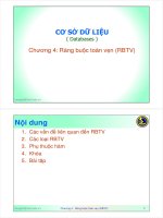 Bài giảng cơ sở dữ liệu   chương 4  ràng buộc toàn vẹn