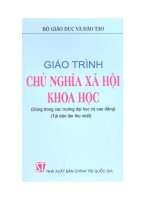 Giáo trình chủ nghĩa xã hội khoa học  phần 1   GS TS  đỗ nguyên phương (chủ biên)