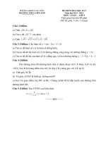 ĐỀ THI TOÁN HỌC KÌ I LỚP 9