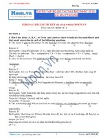 Tuyển tập bộ đề thi thử tiếng anh mới nhất