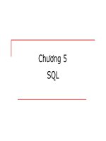 Bài giảng cơ sở dữ liệu   chương 5  SQL
