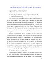 CHUYÊN ĐỀ QUẢN LÝ NHÀ NƯỚC VỀ KINH TẾ  TÀI CHÍNH (Tài liệu ôn thi công chức Kho bạc nhà nước)