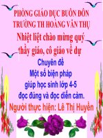 chuyên đề biện pháp rèn học sinh lớp 4 5 đọc đúng và đọc diễn cảm