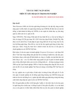 TÁI CẤU TRÚC NGÂN HÀNG NHÌN TỪ GÓCĐỘ QUẢN TRỊ DOANH NGHIỆP   TS NGUYỄN HỒNG YẾN