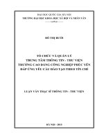 Tổ chức và quản lý trung tâm thông tin   thư viện trường cao đẳng công nghiệp phúc yên đáp ứng yêu cầu đào tạo theo tín chỉ