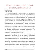 MỘT số GIẢI PHÁP GIẢM tỷ lệ học SINH yếu, kém môn vật lý