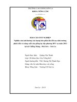 Nghiên cứu ảnh hưởng của lượng bón phân lân đến sự sinh trưởng, phát triển và năng suất của giống lạc địa phương đp1 vụ xuân 2013 tại xã chiềng mung   mai sơn   sơn la 