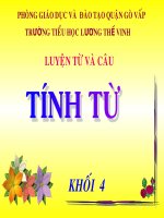 bài giảng luyện từ và câu tuần 14 lớp 4 tính từ