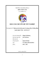 Đánh giá tình hình quản lý sử dụng đất xã chiềng bằng huyện quỳnh nhai tỉnh sơn la 