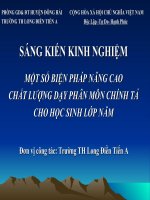 Một số biện pháp nâng cao chất lượng dạy học phân môn chính tả cho học sinh lớp 5