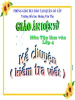 bài giảng kể chuyện lớp 4 bài kiểm tra viết