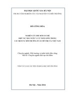 Nghiên cứu đổi mới cơ chế hợp tác nhà nước và tư nhân (PPP) trong các dịch vụ môi trường ở các đô thị của việt nam