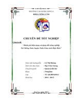 Đánh giá hiện trạng sử dụng đất nông nghiệp của xã chiềng sinh huyện tuần giáo tỉnh điện biên 